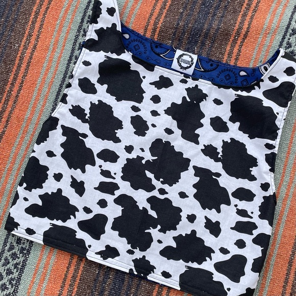Vintage Deadstock handmade cow print top - Picture 11 of 12